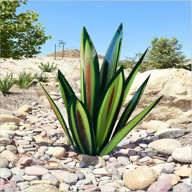 3 SIZES AVAILABLE: 10.6/ 13.7 / 25.5 INCHES DIY Metal Agave Plants Tequila Rustic Sculpture Outdoor Garden Aesthetic Signs Yard Art Crafts Home Decor Accessories