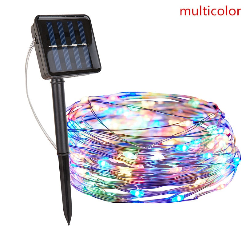 LED Outdoor Solar Lamp String Lights 100/200 LEDs Fairy Holiday Wedding Party Garland Solar Garden Waterproof for Home Led Decor